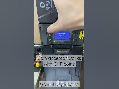 CPI Coin acceptor works with CHF coins MDB vending machine - YouTube