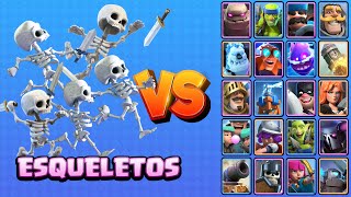 DOBLE EJÉRCITO DE ESQUELETOS vs TODAS LAS CARTAS TERRESTRES | Clash Royale