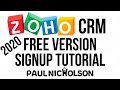 Zoho CRM Free Version Signup Introduction 2020 Beginner Tutorial