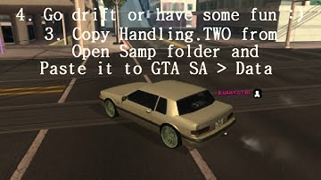 GTA SA: How To Get Open Samp / Handling Lines On SAMP 0.3e