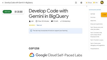 Develop Code with Gemini in BigQuery GSP1258