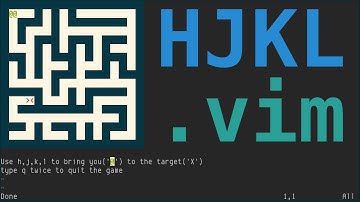 HJKL, maze game in Vim