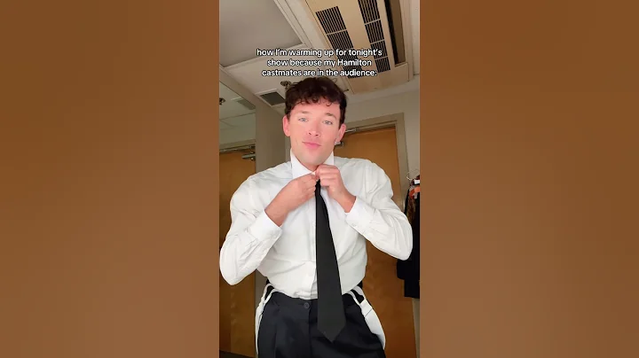 my warm up when my Hamilton castmates are at the show 🥲 #actor #hamilton #broadway #musical