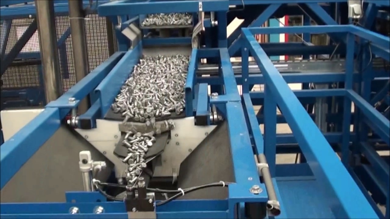 Weighpack - Nucor complete line Bolts in Boxes double weigher - YouTube
