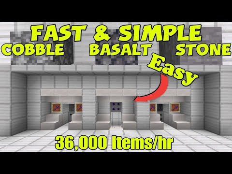 Fast & Simple Stone, Cobble, & Basalt Generator!!! (Easy) [Minecraft ...