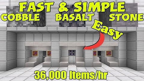 Fast & Simple Stone, Cobble, & Basalt Generator!!! (Easy) [Minecraft Bedrock 1.20]]