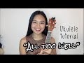 All too well by Taylor Swift Easy Ukulele Tutorial | Roma MG