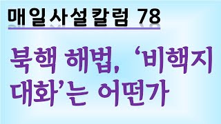 [#매일사설칼럼 78번] 북핵 해법, '비핵지대화'는 어떤가