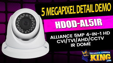 5MP Detail Demo - HDOD-AL5IR  - Alliance 5MP 4-in-1 HD CVI/TVI/AHD/CCTV IR Dome