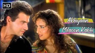 अँखियाँ मिलाऊँ कभी अँखियाँ | Akhiyaan Milaoon Kabhi (HD) | Madhuri | Sanjay Kapoor | Udit N | Alka Y