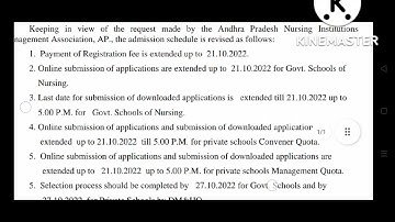 Ap GNM Admission Online Application dates extended