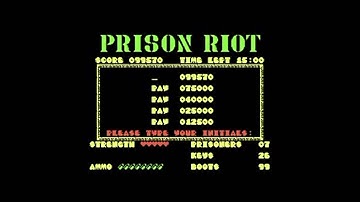 Commodore 64: Prison Riot game ending by Players