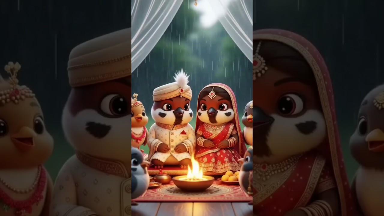 🐤🐤एक चिड़िया की शादी की कहानी🐤🐤 @#birds #kidzone #cartoon #kidzone #kidsvideo #animation #animals