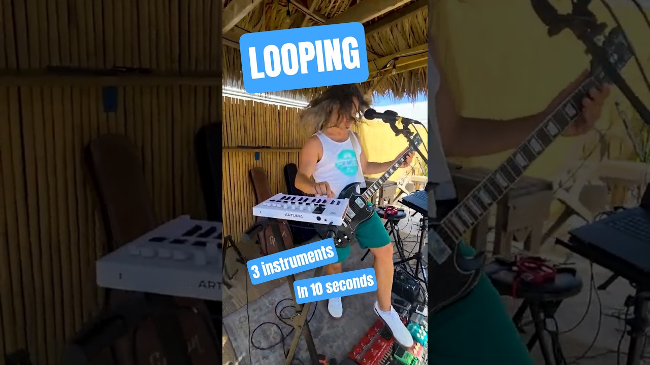 Funky Break Down | Maj7 chords | Looping Bass, Keys, and Guitar
