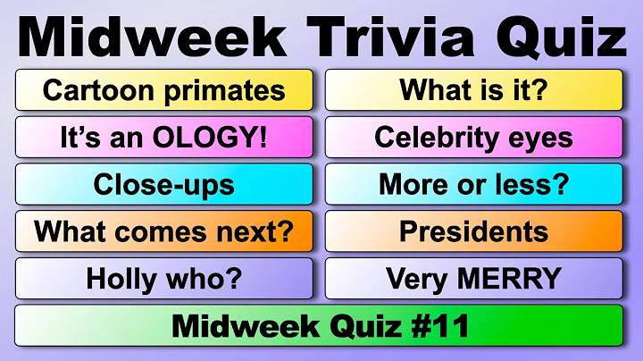 MIDWEEK TRIVIA QUIZ!  50 quiz questions to test your general knowledge!