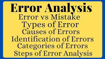 [Sub]Error Analysis|Second Language Acquisition|Error Analysis in Applied Linguistics|Linguistics