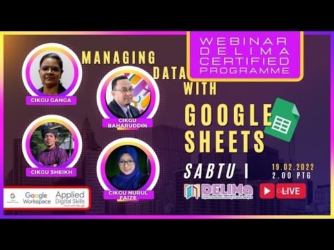 Siri Webinar DELIMa Certified Training Program 2.0:  MANAGING DATA WITH GOOGLE SHEETS