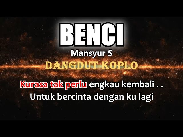 BENCI - Mansyur S - Karaoke Dangdut Koplo (COVER) KORG Pa3X class=
