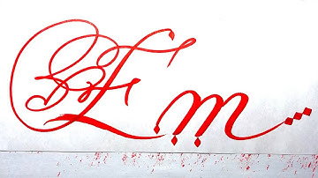 EM Name Signature Calligraphy Status | How to write with Cut Maker  #calligraphy #cursive