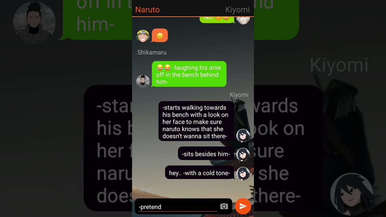 Naruto x Kiyomi #1 ❤️‍🔥 New classmate 💛 Naruto highschool texting story