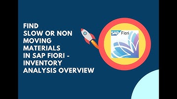 How to find Slow Non Moving Material in SAP FIORI?