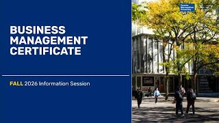 Business Management Information Session Fall 2026