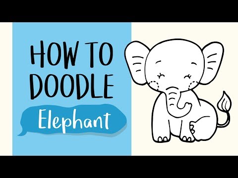 How to Draw a Cute Elephant (Easy Step by Step Drawing and Coloring Tutorial For Kids)
