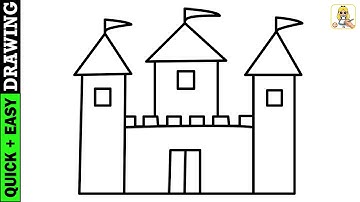 Easy Castle Drawing | Let