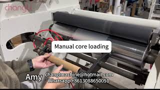 Semi Automatic Mini Double Shafts Aluminum Foil Rewinding Machine Rewinder