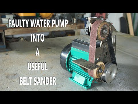 видео: Turn Faulty Water Pump into a Mini Powerful Belt Sander