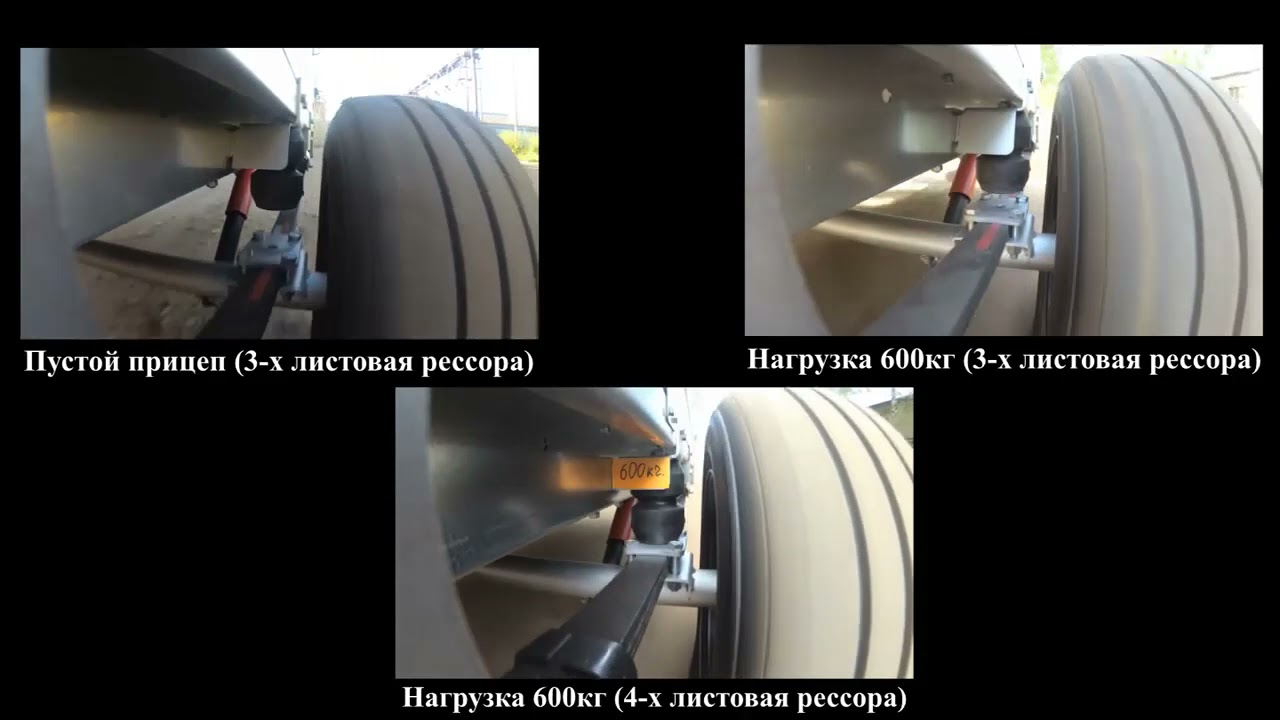 Работа подвески прицепа ССТ г Саранск - YouTube