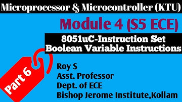Module 4|Part 6|Boolean Variable Instructions|Microprocessors & Microcontrollers|S5 ECE|KTU