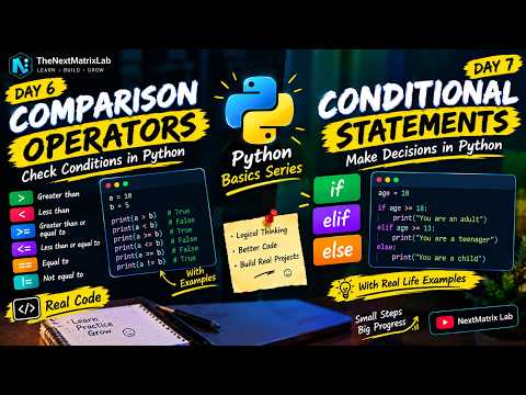 Python Comparison Operators & If Else Explained 🐍 | Python Conditional Statements for Beginners