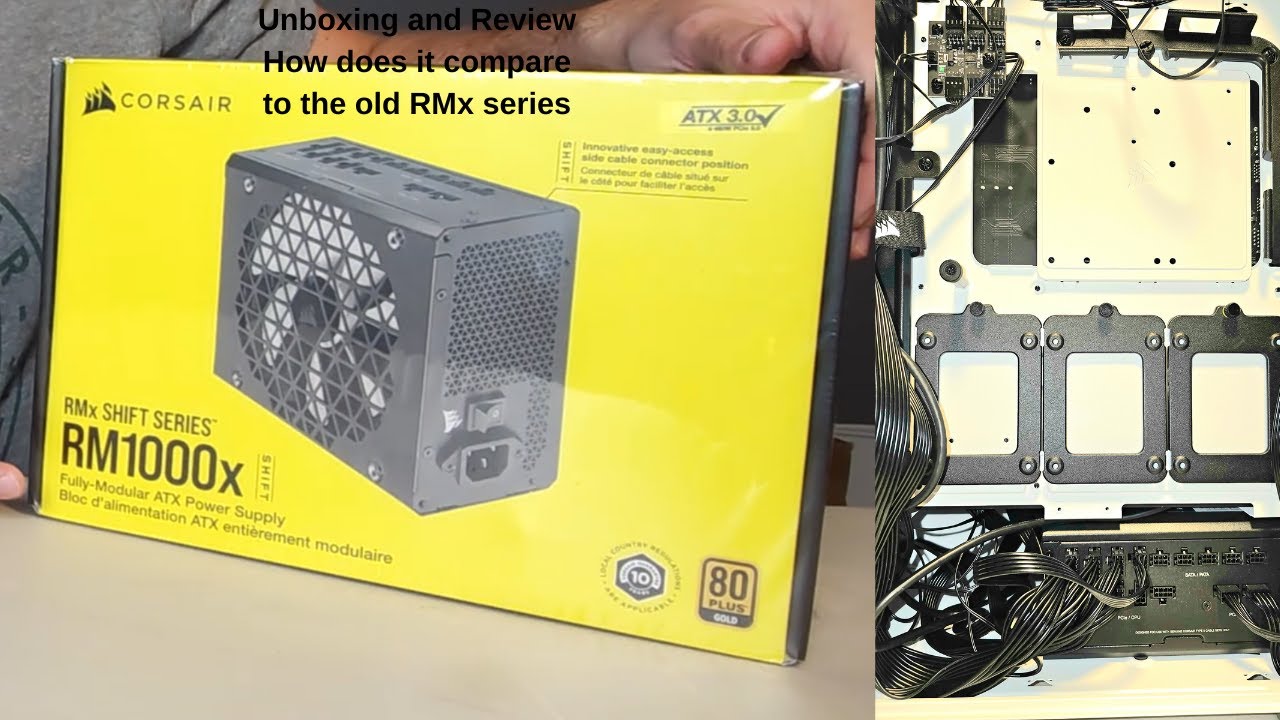 Corsair Shift Series RM1000x unboxing and compared to old RMx