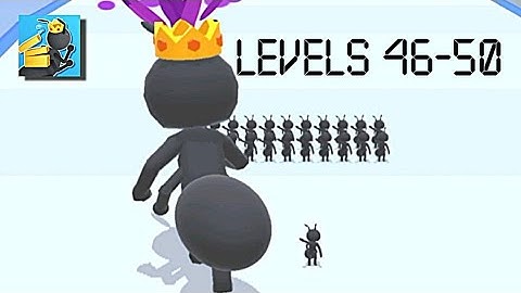 Tiny Run 3D 🐜Gameplay Levels 46-50 Walkthrough Gaming IOS and Android games