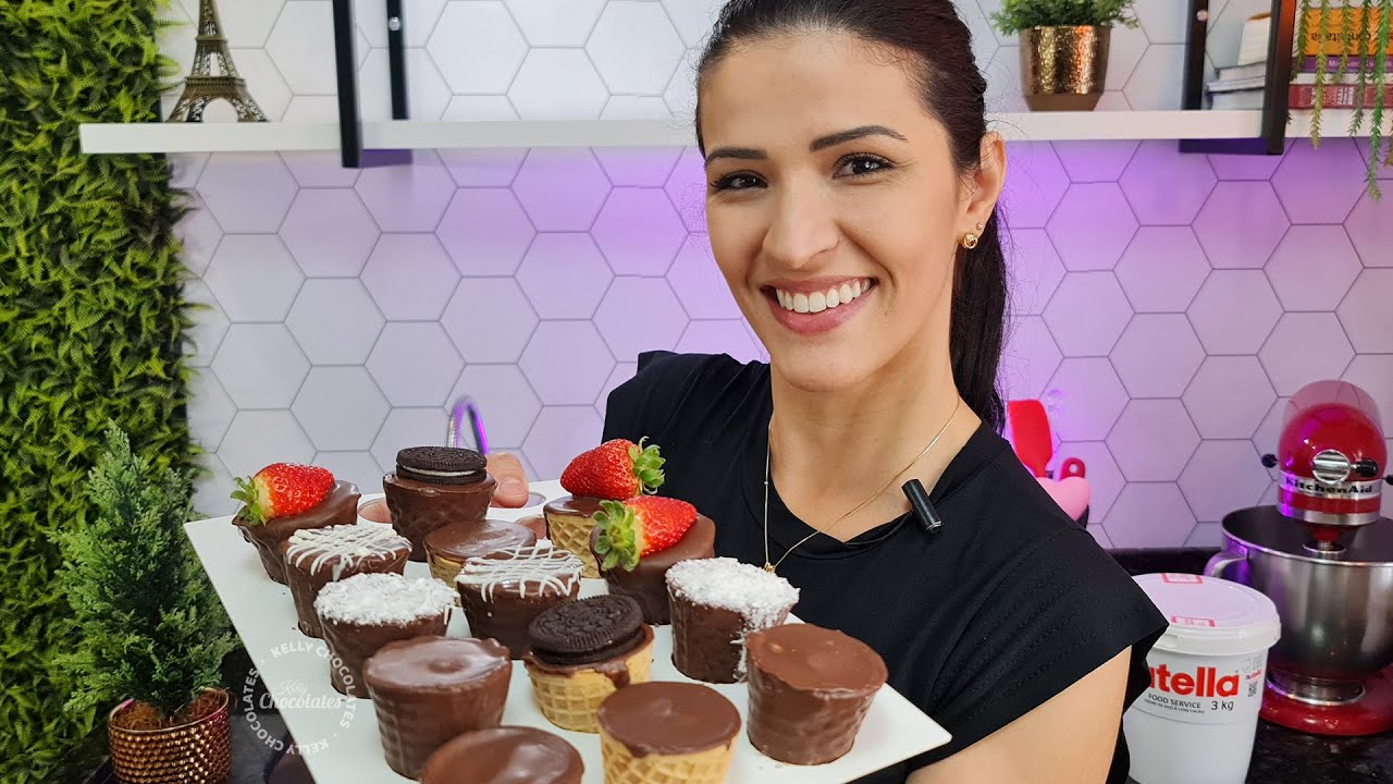 5 SABORES DE CONE TRUFADO COM APENAS UM RECHEIO BASE