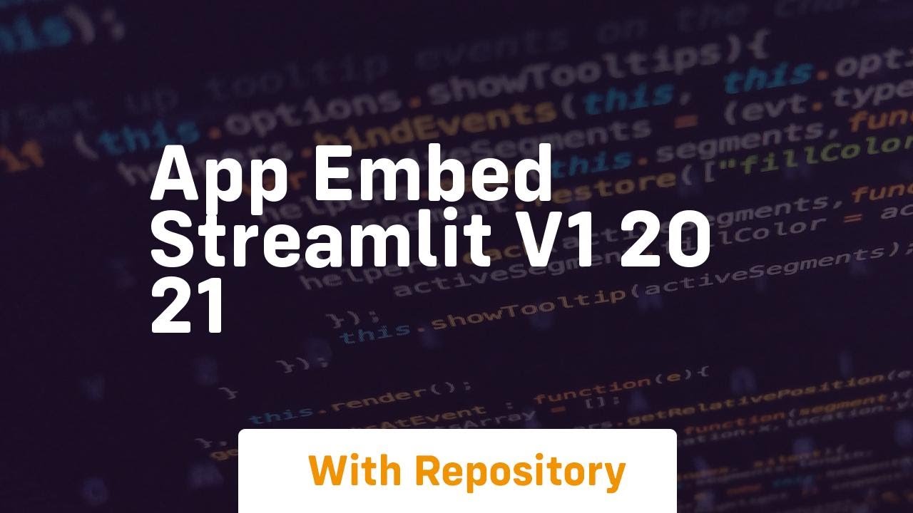 app embed streamlit v1 20 21 - YouTube