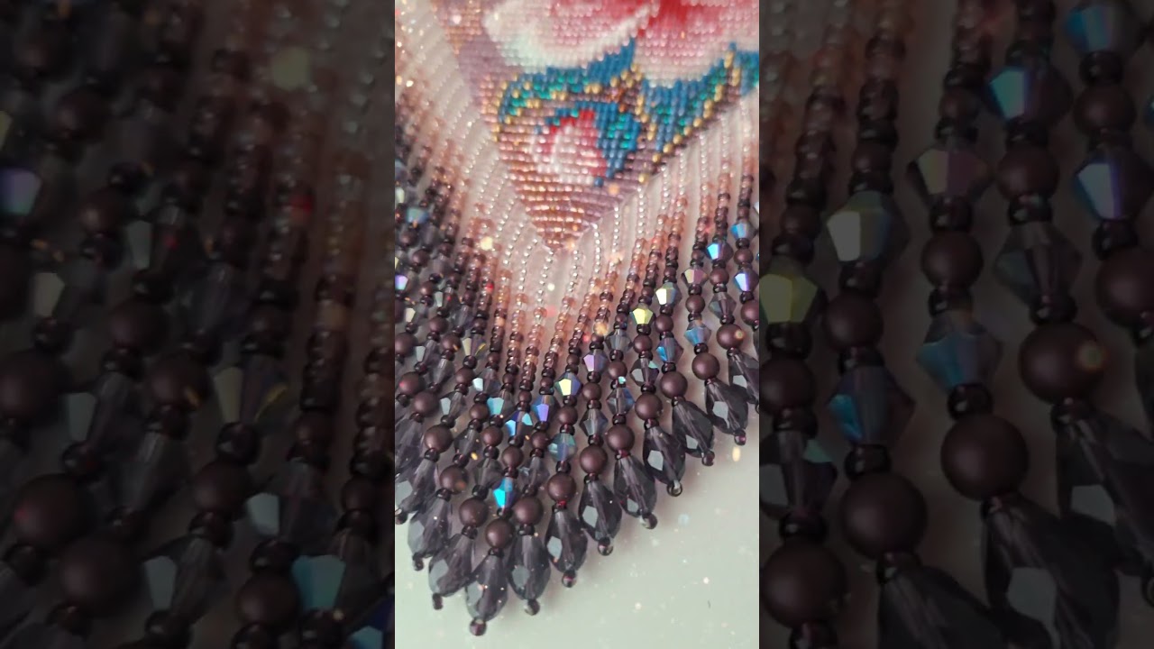 Гердан из бисера на станке. 