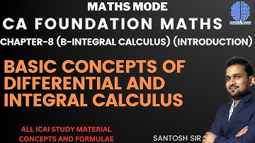 CA FOUNDATION | CHAPTER-8 (B-INTEGRALCALCULUS - INTRODUCTION) | ICAI STUDY MATERIAL