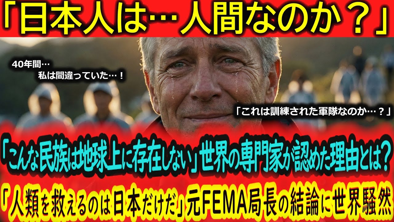 「日本だけが人類を救える…！」津波警報発令3分後の日本を見た元FEMA局長が号泣…世界の防災専門家が全員が認めた唯一の希望とは？