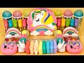 Mixing 🌈RAINBOW♥️ SLIME🍭 with 🍬Makeup Glitter 🦄and Beads🦄 for 💄Triggers!💃