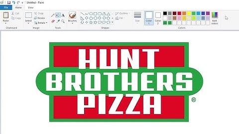 How to draw the Hunt Brothers Pizza logo using MS Paint | How to draw on your computer