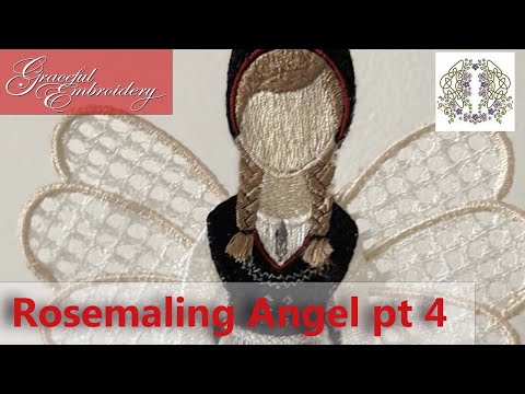 Rosemaling Angel Part 4