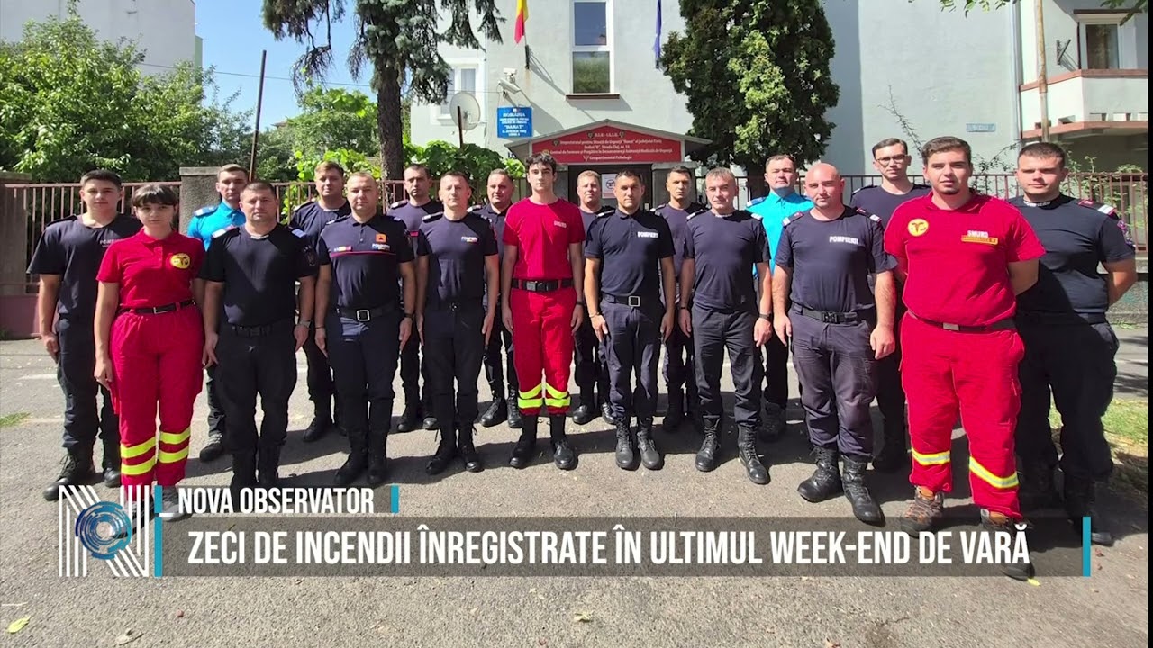 Zeci de incendii înregistrate în ultimul week-end de vară 