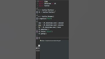 Python Turtle animation digital clock #viral #shorts #programming