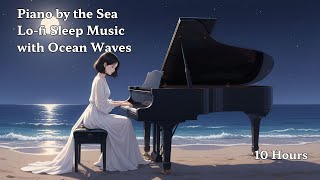 Piano by the Sea 🌙 Lo-fi Sleep Music with Ocean Waves (10 Hours) screenshot 1