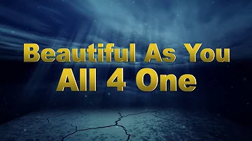 All 4 One - Beautiful As U  Karaoke (No Vocals Original Instrumental)