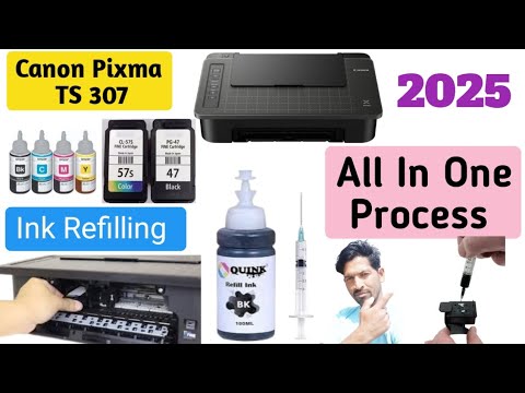 Refilling Canon Pixma TS 307 / PG - 745s Black / PG - 746s Colour / Canon Printer / #canon