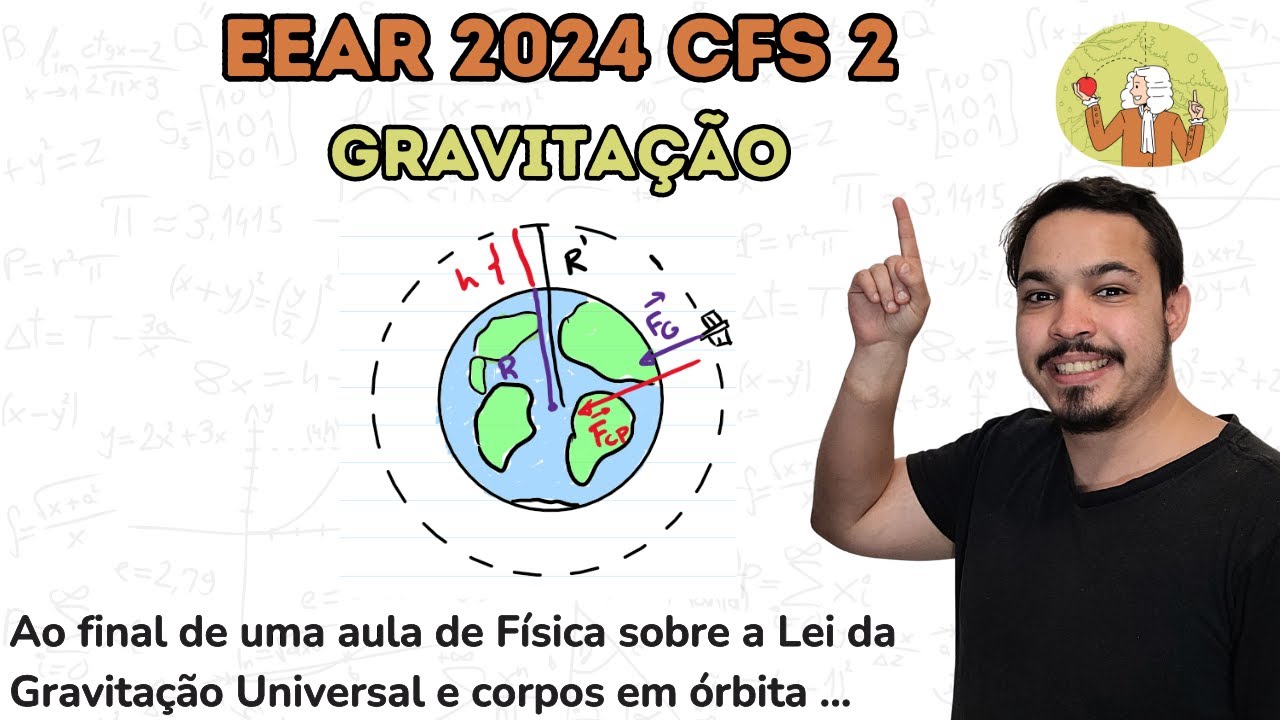 EEAR 2024.2 - Ao final de uma aula de Física sobre a Lei da Gravitação Universal e corpos em órbita