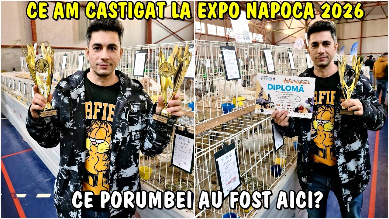 Viața la țară 🏆🏆 Am luat Dublu Campion la expoziția EXPO NAPOCA 2026 ❤ Ce porumbei au fost aici?